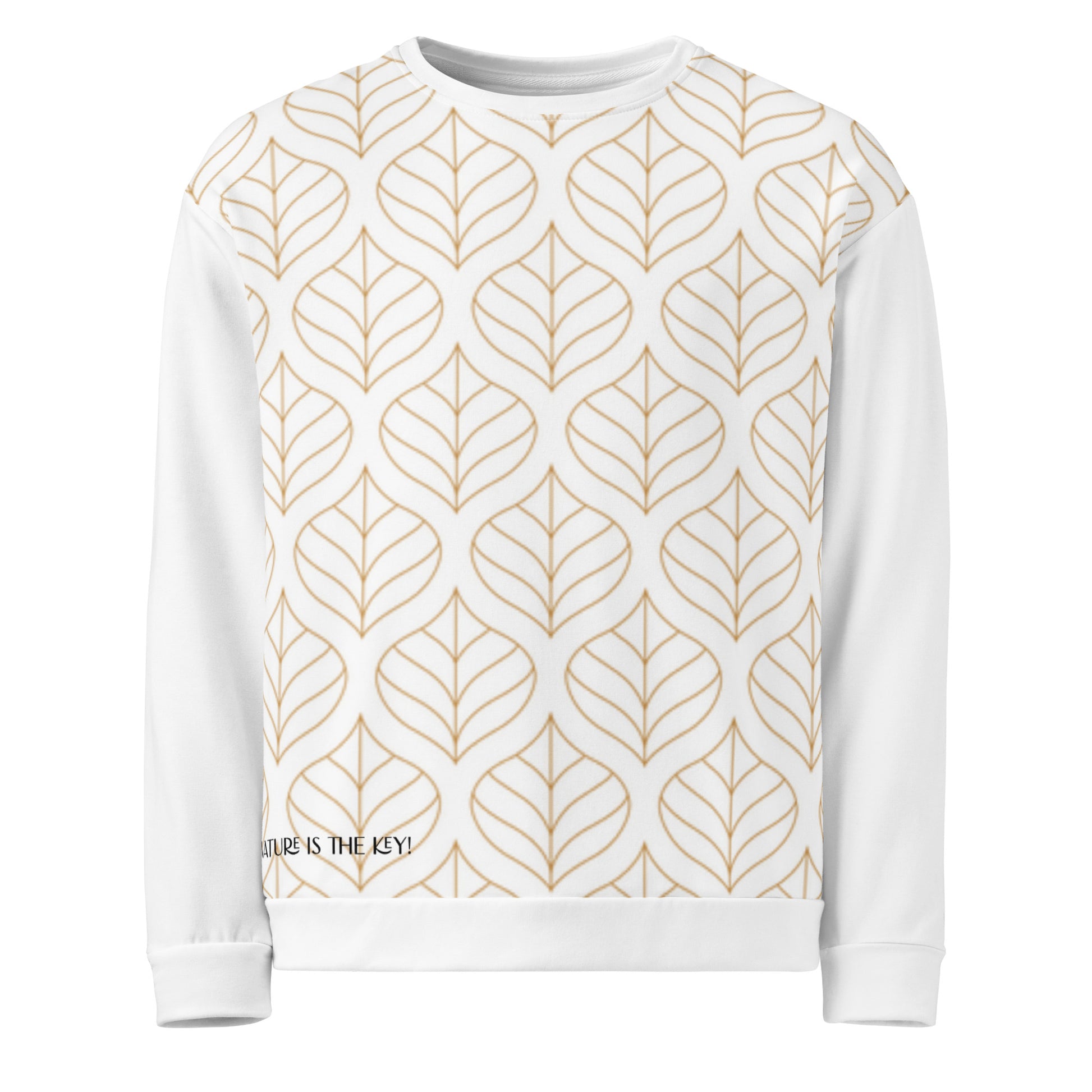 Recycling Pullover weiß gemustert