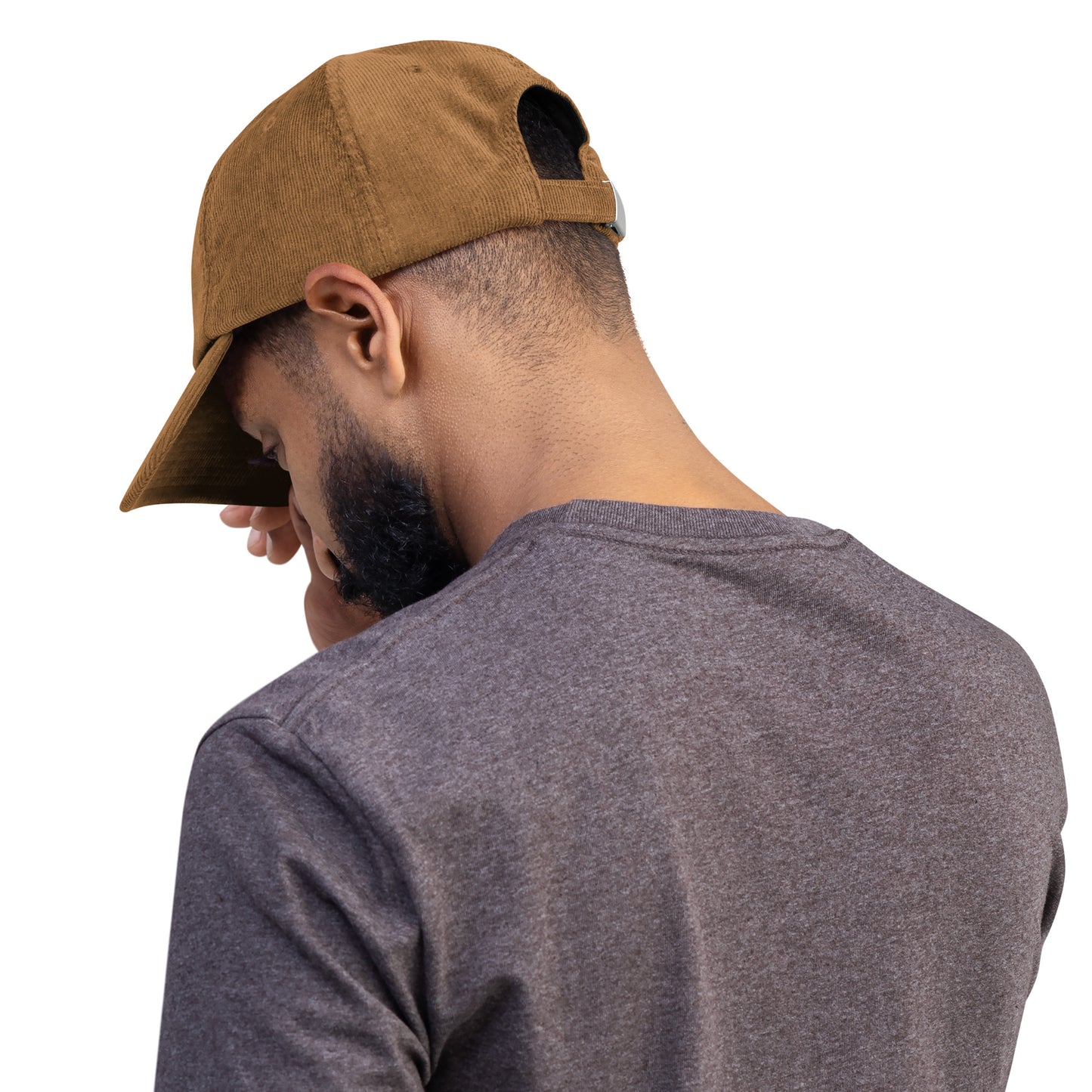 NaturLoVer baseball cap made of corduroy, camel + olive