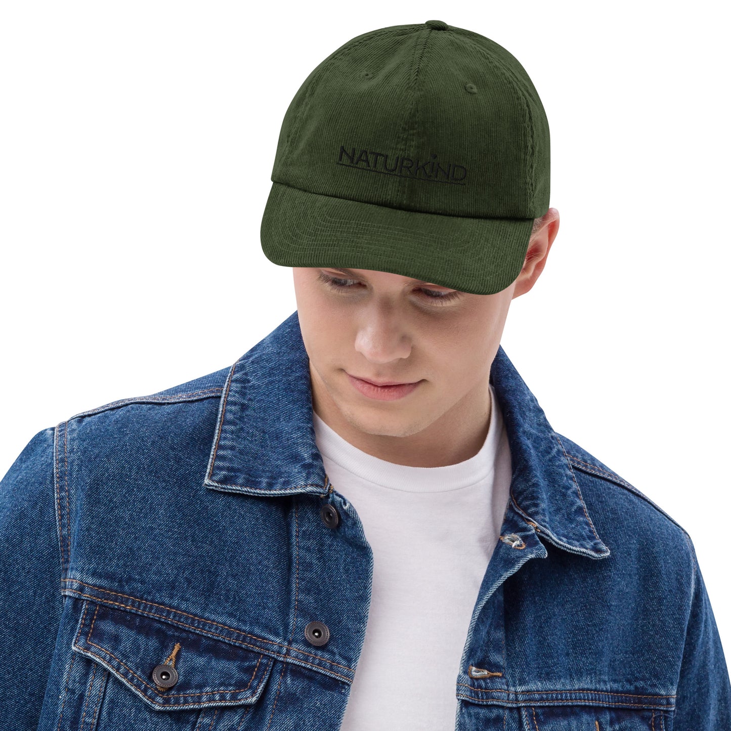 NATURKIND corduroy baseball cap, camel + olive