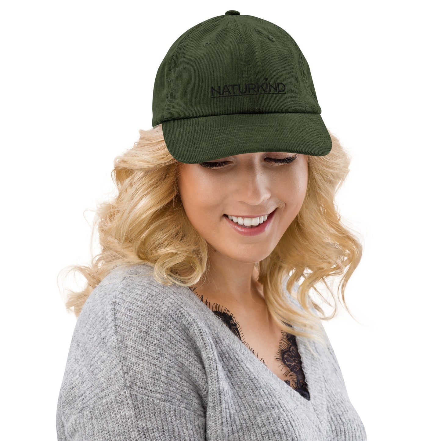 NATURKIND corduroy baseball cap, camel + olive