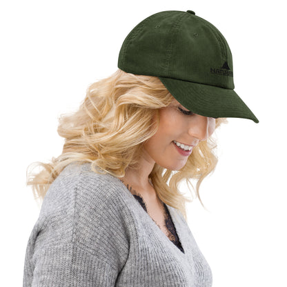 NaturLoVer baseball cap made of corduroy, camel + olive