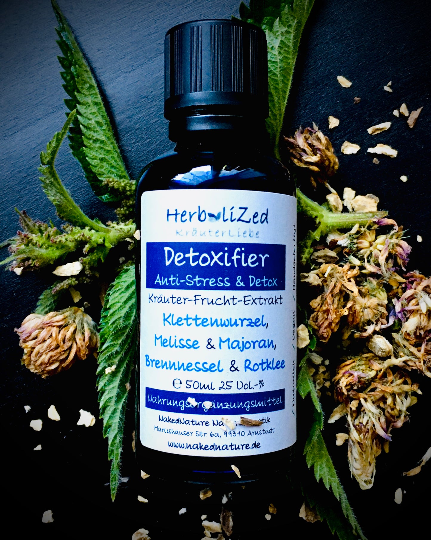 Herbalized Detoxifier Anti-Stress & Detox, Kräuterextrakt, 50ml