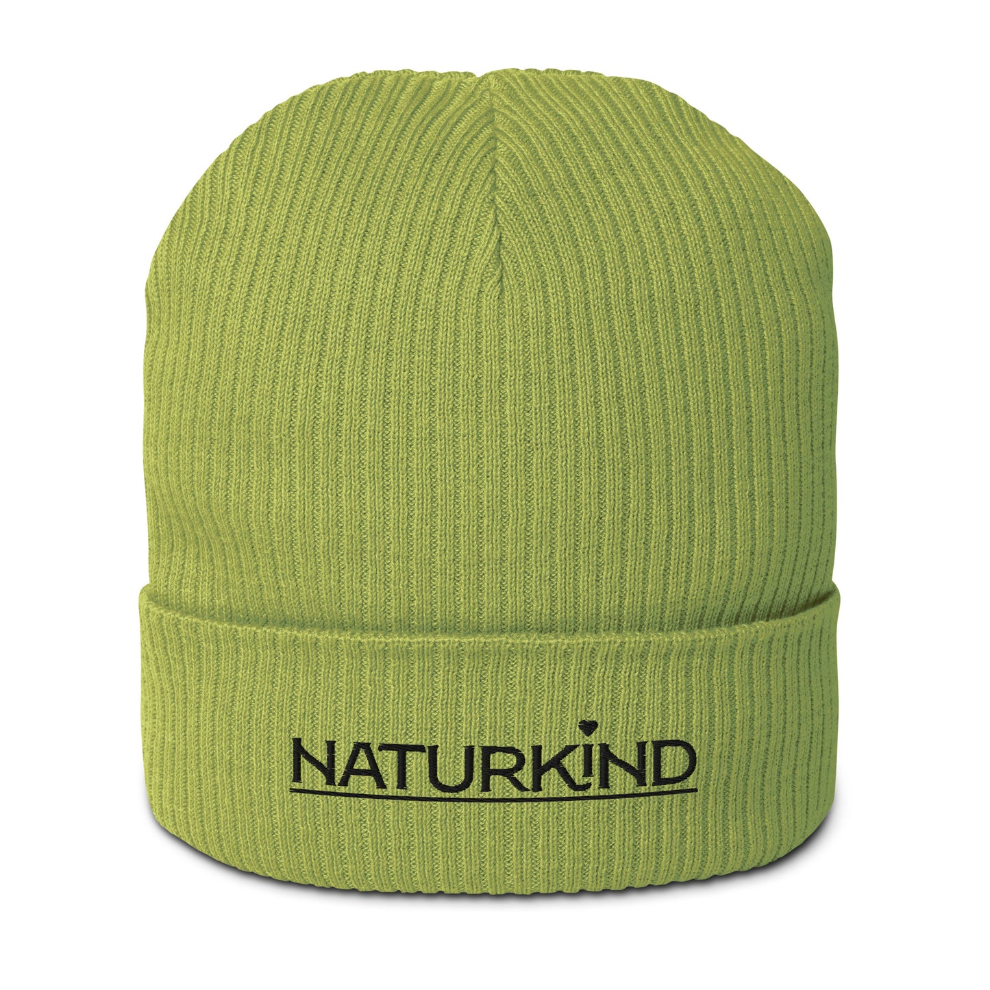 NATURKIND organic beanie/hat with black embroidery