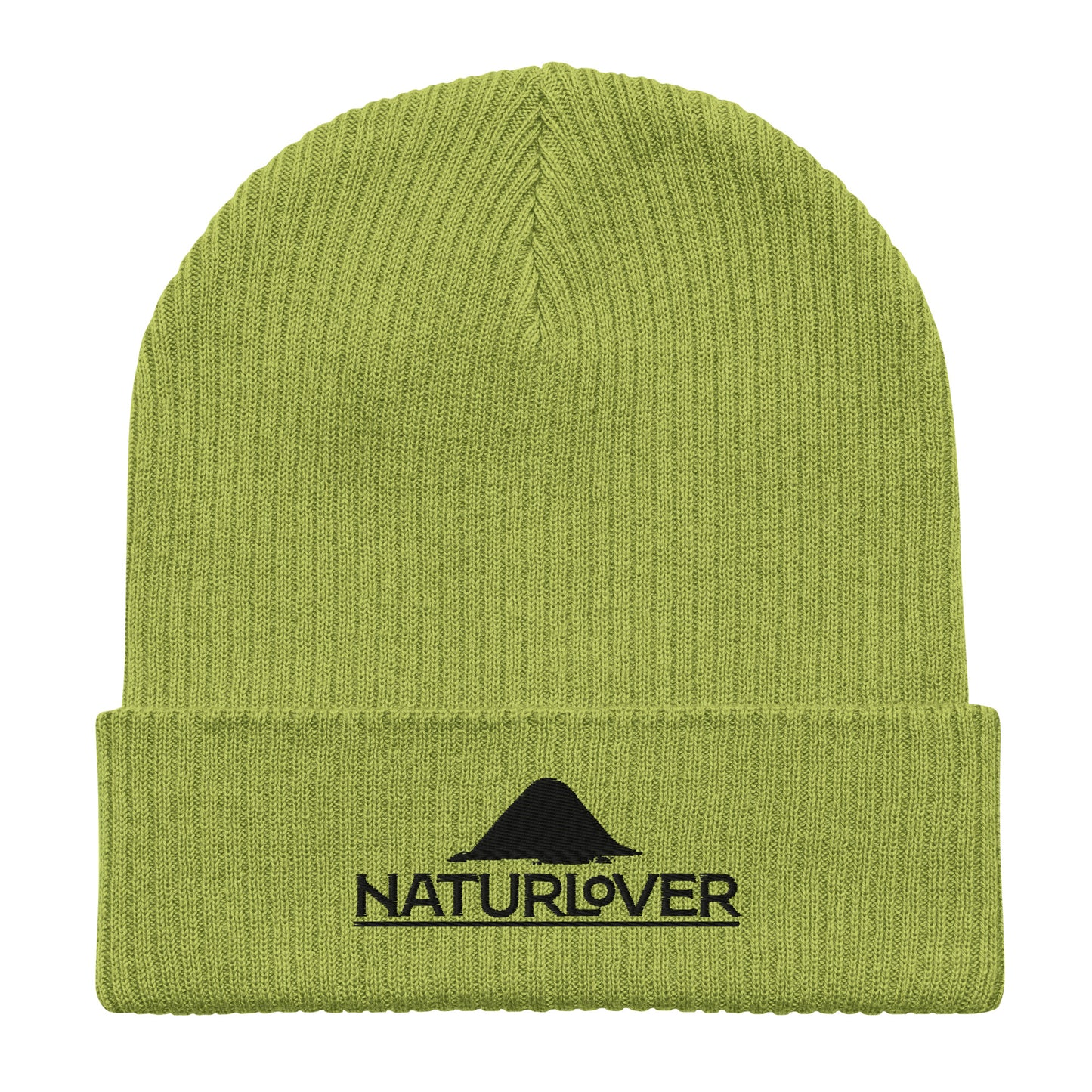 NaturLoVer organic beanie/hat with black embroidery