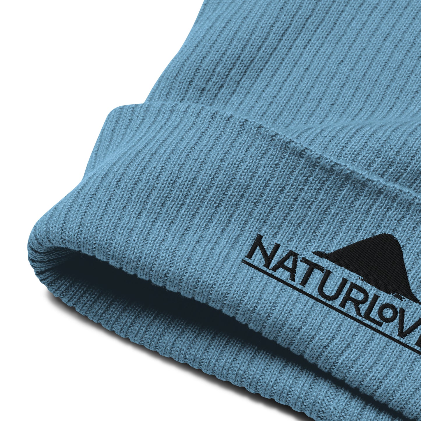 NaturLoVer organic beanie/hat with black embroidery