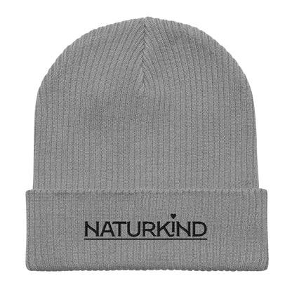 NATURKIND organic beanie/hat with black embroidery