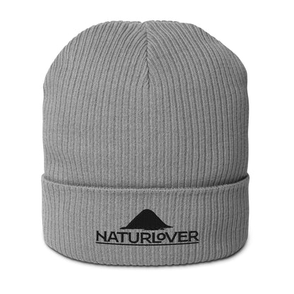 NaturLoVer organic beanie/hat with black embroidery