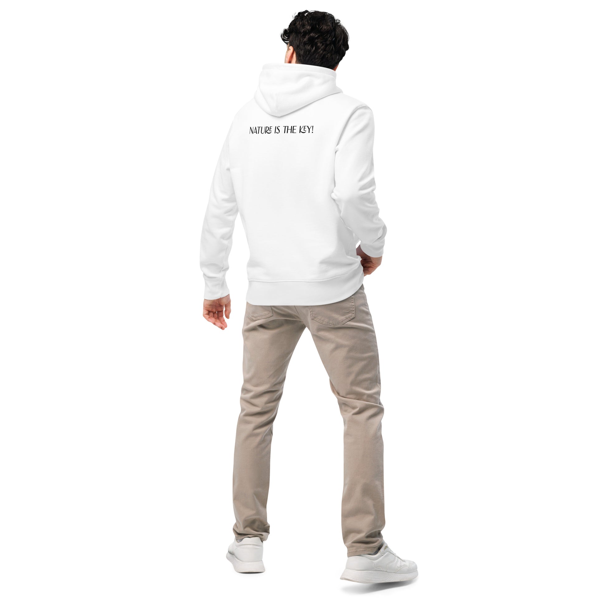 Bio Baumwoll Hoodie Kapuzenpullover weß