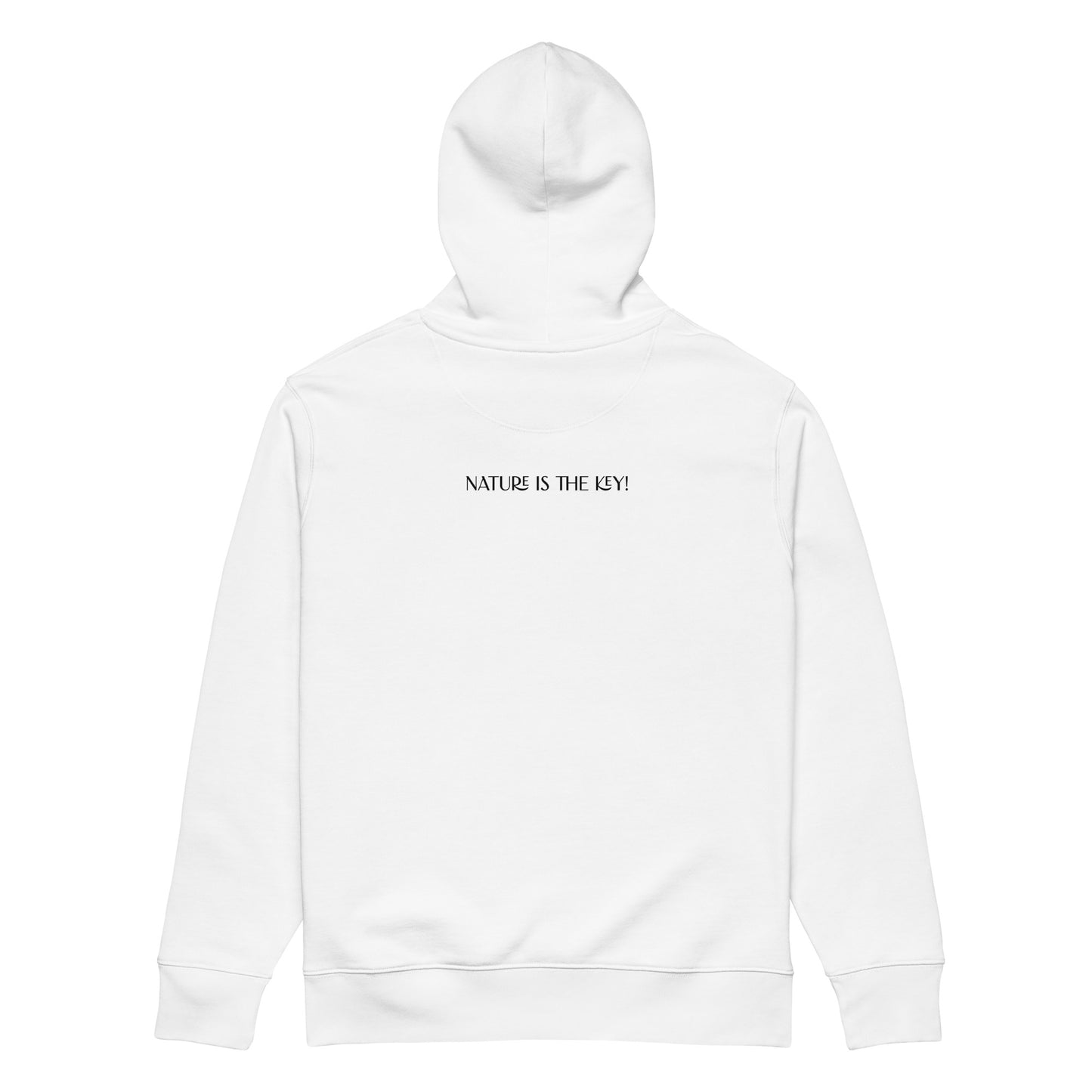 Bio Baumwoll Kapuzenpullover weiß