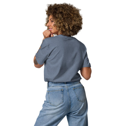 Bio Baumwoll shirt Herz grau blau