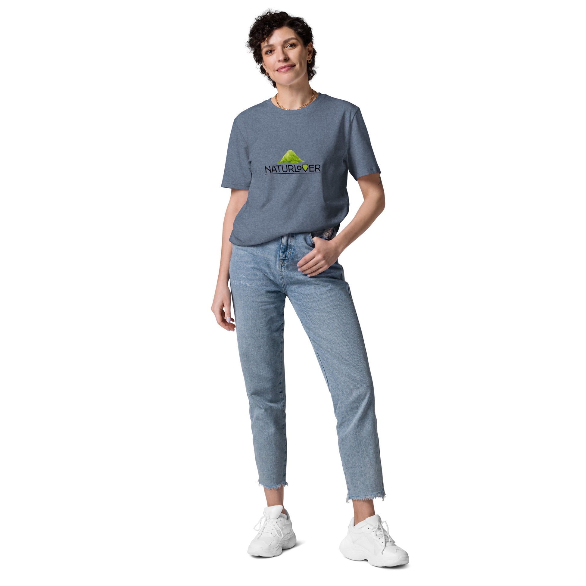 Bio Baumwolle Shirt Naturlover grau blau