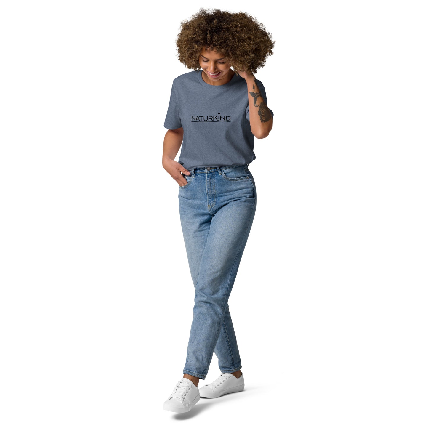 Bio Baumwolle Naturkind Shirt grau blau