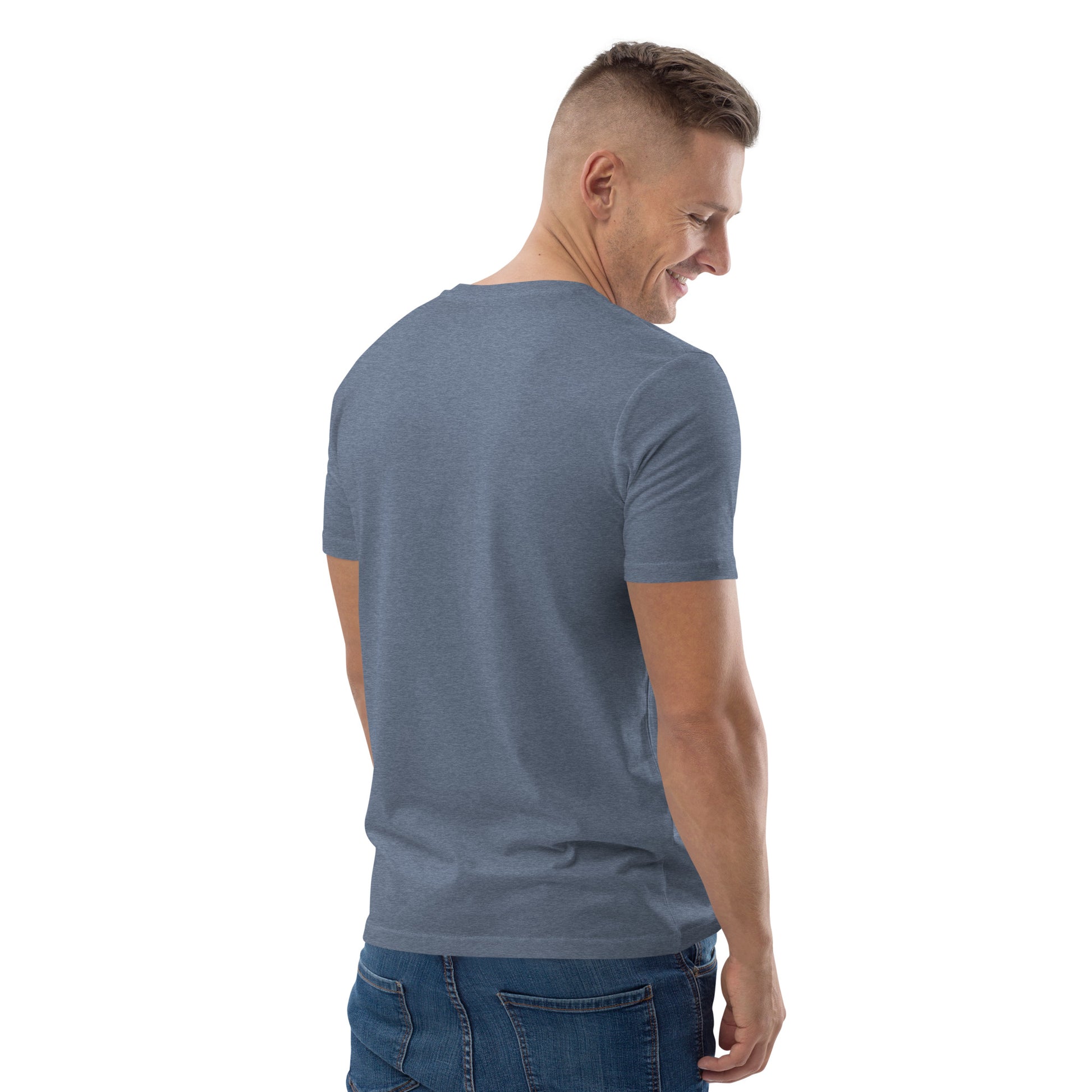 Bio Baumwoll Shirt grau blau