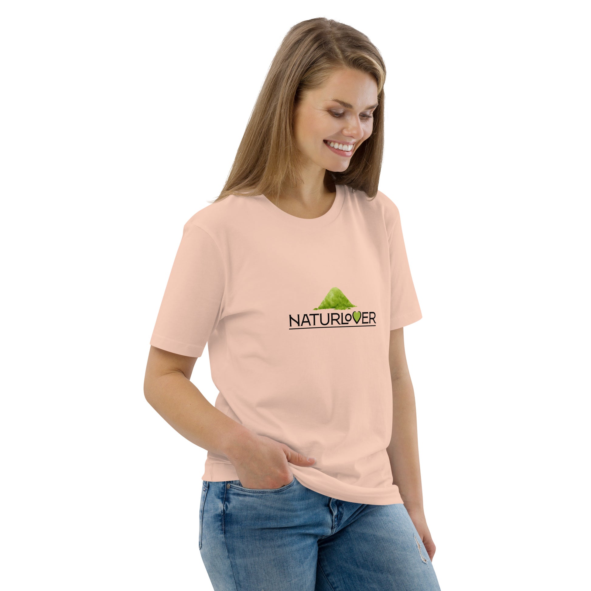 Bio Baumwolle Shirt Naturlover pfirsich
