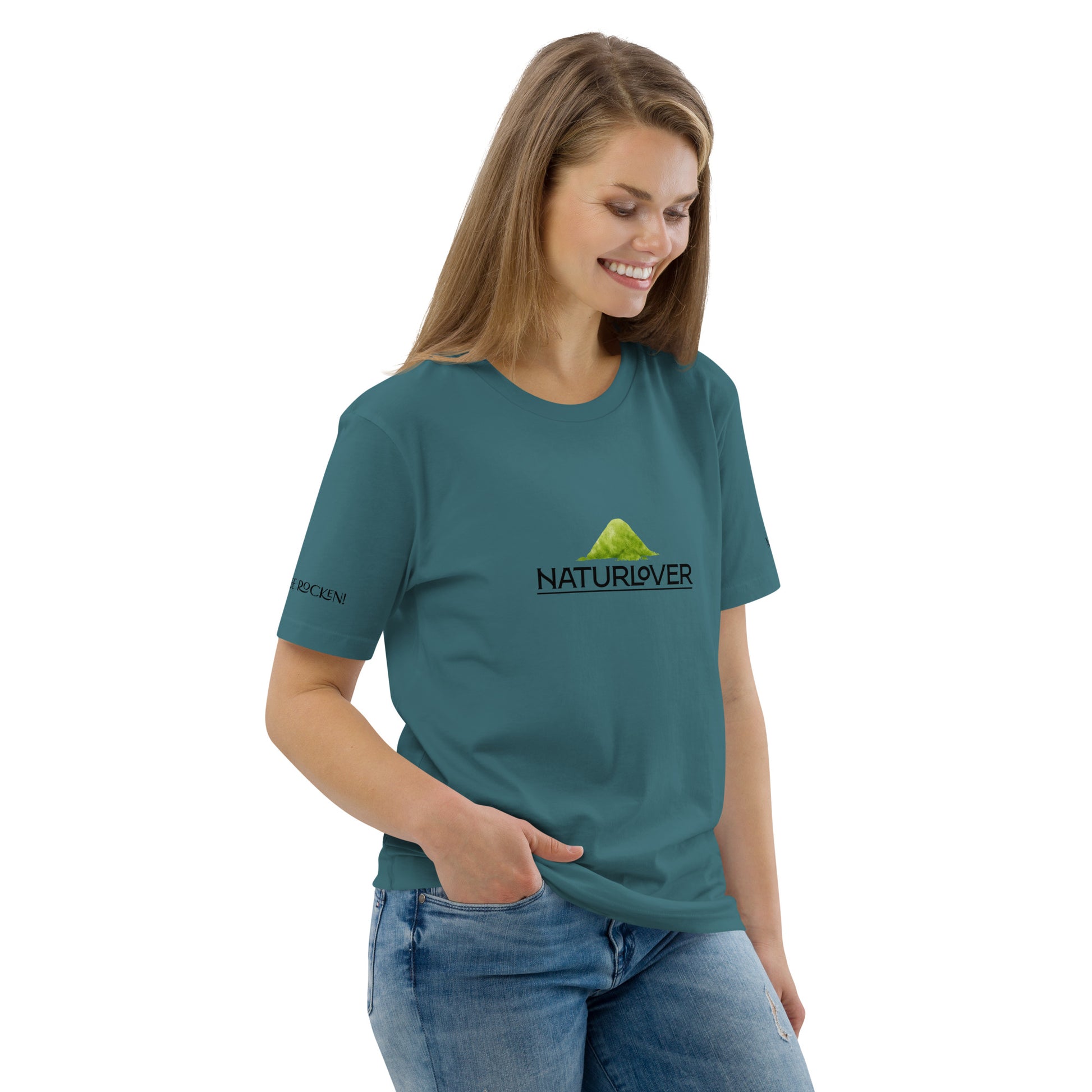 Bio Shirt Berge Meer petrol