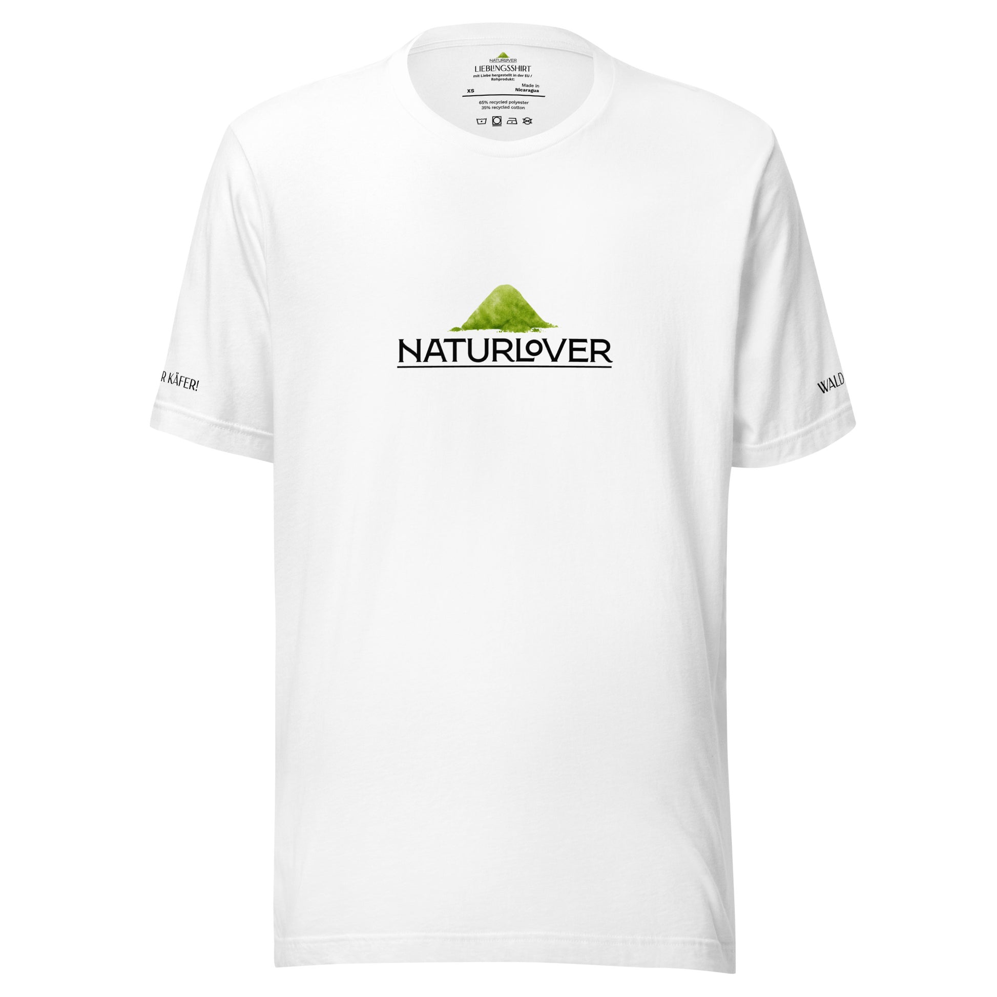 Recycling Shirt Wald Käfer weiß