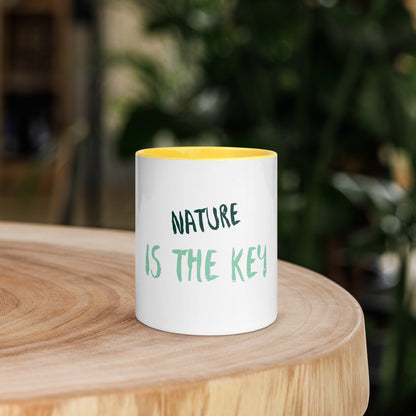 NATURE mug with coloured interior, 325ml