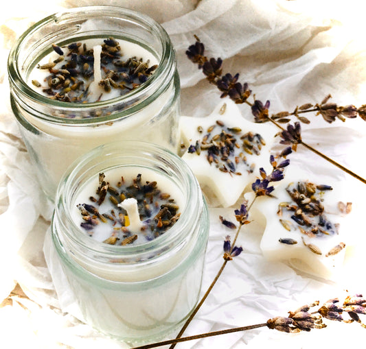 Duftkerze Lavendel Melisse im Glas